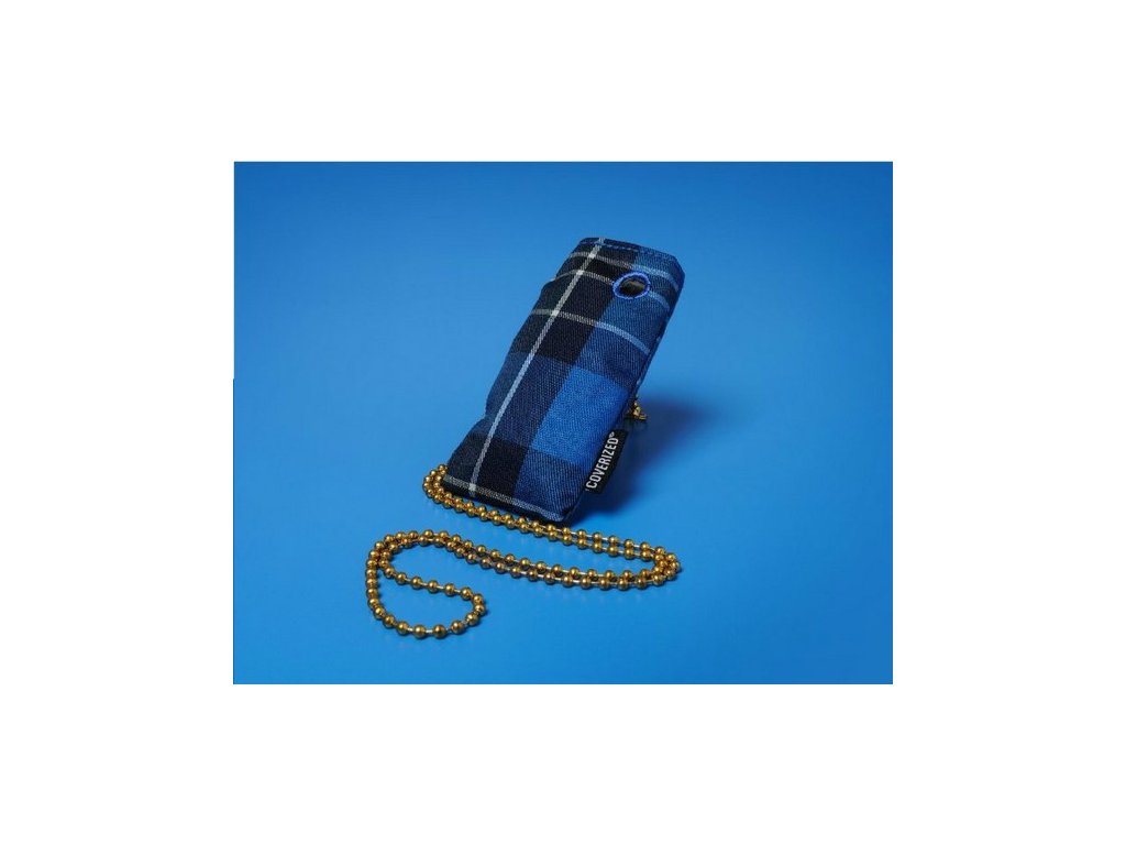 Coverized JACK malá brašna na MP3 / MP4, modrý tartan