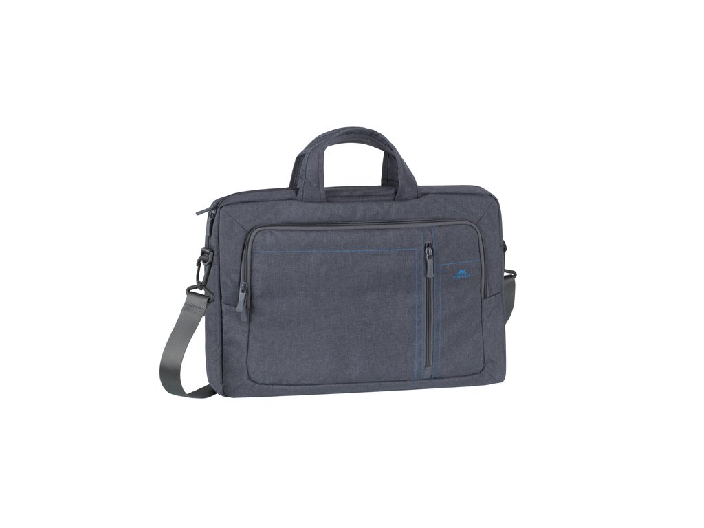 Riva Case 7530 plátěná stylová taška na notebook 15.6", šedá