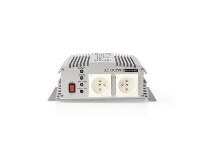 Nedis PIMS1000C12E měnič napětí 12 V na 230 V, 1000 W s funkcí nabíječky, 2 CZ zásuvky