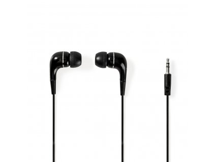 Nedis HPWD1001BK špuntová sluchátka do uší, 94 dB, kabel 1.2 m, černá