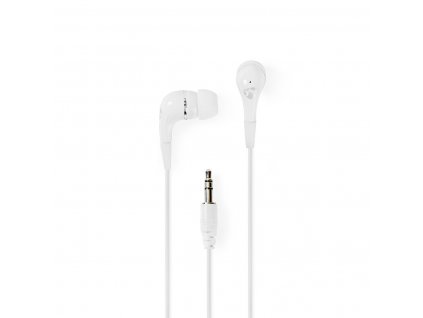 Nedis HPWD1001WT špuntová sluchátka do uší, 94 dB, kabel 1.2 m, bílá