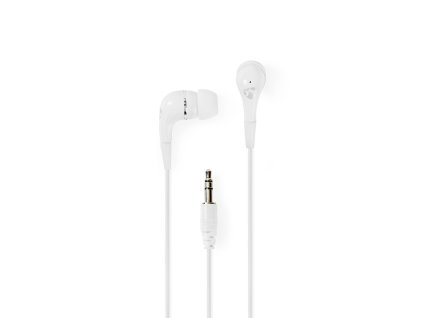 Nedis HPWD1001WT špuntová sluchátka do uší, 94 dB, kabel 1.2 m, bílá