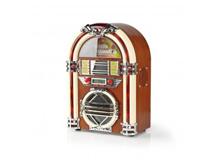 Nedis RDJB3000BN stolní retro jukebox s CD přehrávačem a rádiem, 3 W