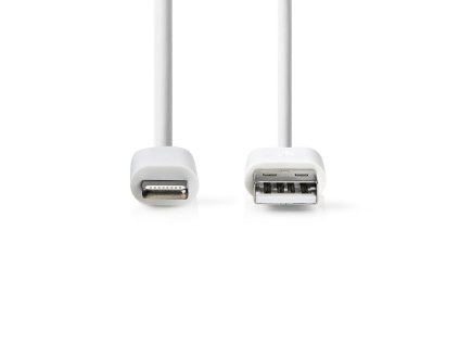 Nedis synchronizační a nabíjecí kabel zástrčka Apple Lightning 8-pin - zástrčka USB-A, 1 m, bílá (CCGT39300WT10)