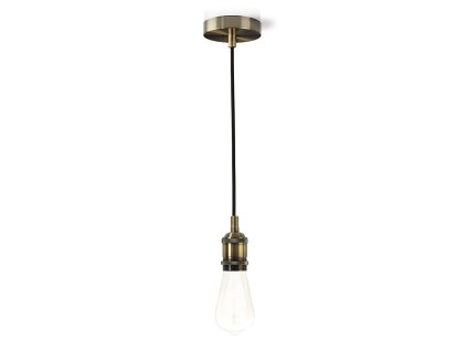 Nedis LPHLE27BS závěsné svítidlo, E27, kabel 1.5m, barva mosaz