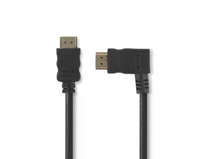 Kabel High Speed HDMI™ s Ethernetem | HDMI Konektor - HDMI Konektor Pravý Úhlový | 1,5 m | Černá barva