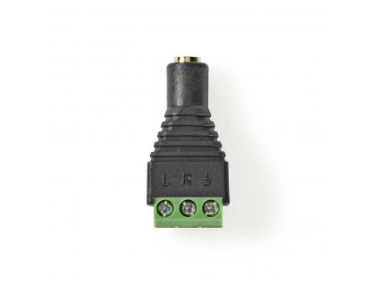 Nedis JACK 3.5mm zásuvka s 3 pin. terminálovou svorkovnicí, 5 ks (CCTVCF50BK5)