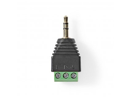 Nedis JACK 3.5mm zástrčka s 3 pin. terminálovou svorkovnicí, 5 ks (CCTVCM50BK5)