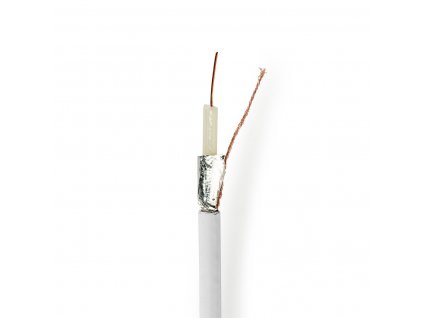 Nedis měděný koaxiální kabel COAX12, 7.0 mm, 25 m, bílá (CSBG4020WT250)