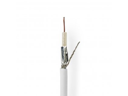 Nedis měděný koaxiální kabel KOKA799, 6.9 mm, 25 m, bílá (CSBG4015WT250)