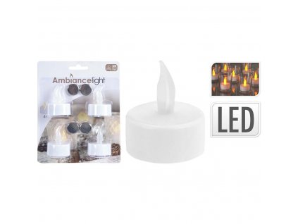 Čajová LED svíčka Ø 3.8 cm, baterie CR2032, 4ks, S.I.A (AX5990050)