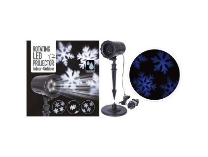 LED projektor sněhové vločky, 12V/2W, voděodolný IP44 (AXY000500)