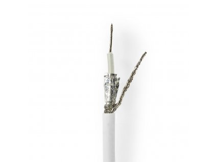 Nedis měděný koaxiální kabel RG58CU, 5.0 mm, 100 m, bílá (CSBR4025WT1000)