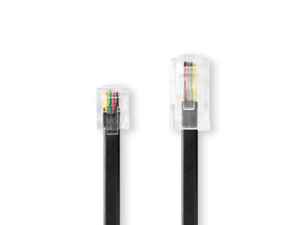 Nedis telefonní propojovací kabel zástrčka RJ11 - zástrčka RJ45, 5 m, černá (TCGP90201B50)