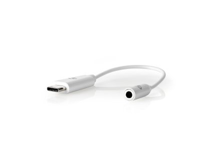 Nedis CCBP65950WT015 adaptér zástrčka USB-C - zásuvka Jack 3.5 mm, 0.15 m, bílá
