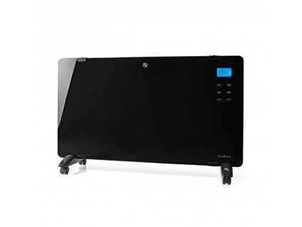 Nedis HTPL20FBK skleněný konvekční přímotop, LCD displej, 2000 W, černá