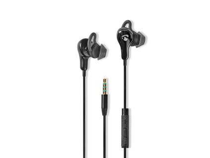 Nedis HPWD8000BK sportovní sluchátka do uší, 98 dB, kabel 1.2 m, černá