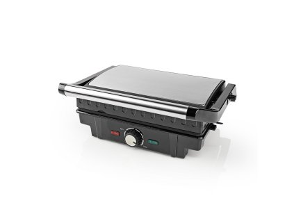 Nedis KAGR120SR kontaktní gril, 1600 W, hliník