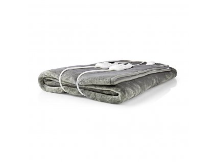 Nedis PEBL130CWT2 vyhřívaná deka pro dvě osoby, 160 x 140 cm, 9 nastavení teploty, LED indikace, ochrana proti přehřátí, materiál fleece a polyester