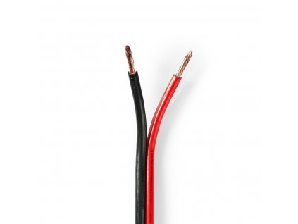 Nedis reproduktorový kabel 2 x 2.5 mm CCA, černý/červený vodič, 100 m (CAGW2500BK1000)