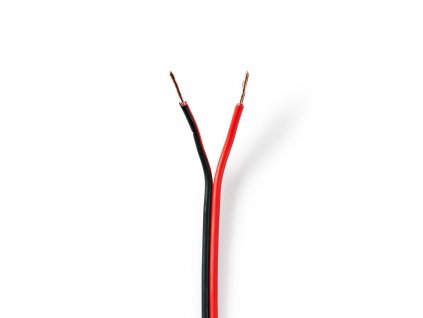 Nedis reproduktorový kabel 2 x 0.75 mm CCA, černý/červený vodič, 100 m (CAGW0750BK1000)