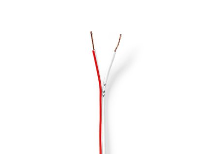 Nedis reproduktorový kabel 2 x 0.75 mm CCA, bílý, 15 m (CAGW0750WT150)