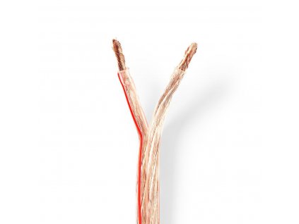 Nedis reproduktorový kabel 2 x 6.00 mm CCA, transparentní, 100 m (CAGW6000TR1000)