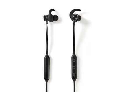 Nedis HPBT8000BK Bluetooth® bezdrátová sportovní sluchátka do uší, černá