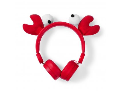 Nedis® Animaticks Chrissy Crab uzavřená sluchátka s odpojitelným kabelem 1.2m (HPWD4000RD)