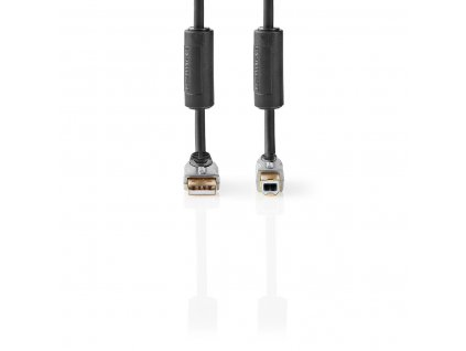 Nedis CCGC61100AT18 propojovací kabel zástrčka USB 2.0 A - zástrčka USB 2.0 B, 1.8 m, antracit