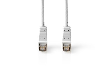 CAT6 F/UTP Síťový Kabel | RJ45 Zástrčka – RJ45 Úhlová Zástrčka | 5 m | Bílý