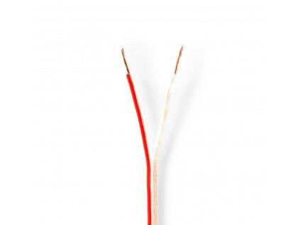 Nedis reproduktorový kabel 2 x 0.75 mm měděný, transparentní, 100 m cívka (CABR0750TR1000)