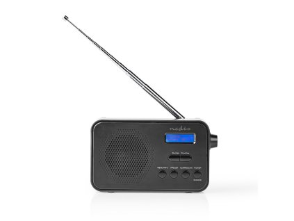 Nedis RDDB1000BK radiopřijímač DAB+ / FM, 3.6W, budík, 40 předvoleb