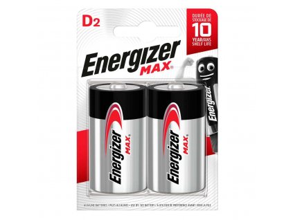 Alkalická baterie Energizer Max D/LR20 1.5V, 2ks (EN-MAXD2)