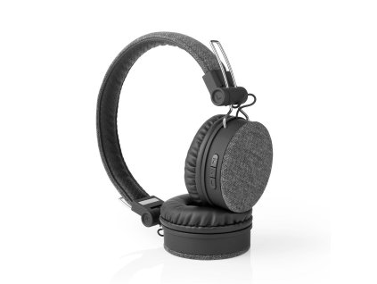 Nedis FSHP250AT bluetooth bezdrátová sluchátka s látkovým povrchem, 99 dB, provoz až 18 hodin, černá