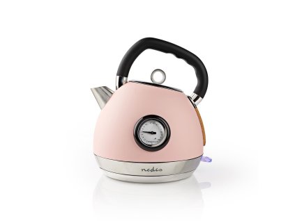 Nedis KAWK530EPK rychlovarná konvice s teploměrem 1.8 L / Soft-Touch / růžová