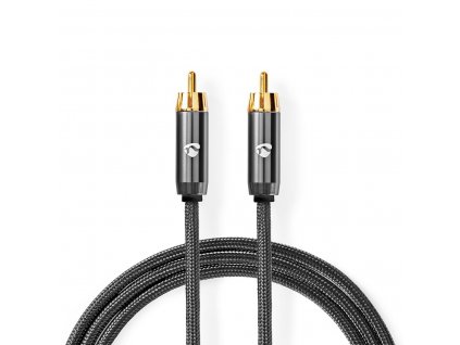 Nedis Fabritallic propojovací audio kabel k subwooferu zástrčka cinch - zástrčka cinch, 3 m (CATB24100GY30)