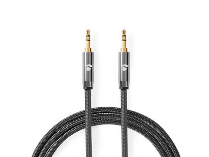 Nedis Fabritallic propojovací audio kabel jack 3.5mm - zástrčka jack 3.5mm, 1 m (CATB22000GY10)