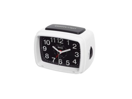 Klasický budík Quartz, opakované buzení, bílá/černá, Balance 262176