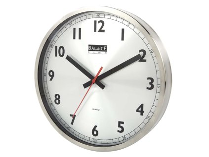 Analogové nástěnné hodiny 30 cm hliníkové, Balance 506575