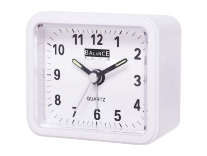 Klasický budík Quartz bílý, Balance 132941