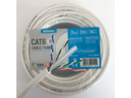 Síťový Kabel CAT6 UTP RJ45 (8P8C) Zástrčka - RJ45 (8P8C) Zástrčka 100 m Bílá