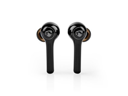 Nedis HPBT5055BK Bluetooth® bezdrátová sluchátka do uší, dotykové a hlasové ovládání, 6 hod. výdrž, nabíjecí pouzdro, černá
