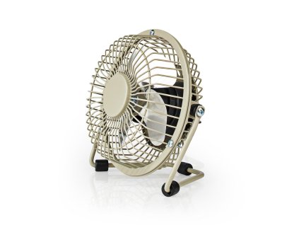 Nedis FNDK1GY10 stolní mini USB ventilátor 10 cm s kovovým tělem, šedý