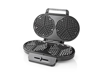 Nedis KAWP110FBK vaflovač, 2 x 14 cm, 1200 W