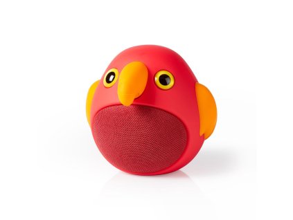 Nedis® Animaticks Perry Parrot Bluetooth reproduktor, 3 h přehrávání, Hands-Free volání (SPBT4100RD)