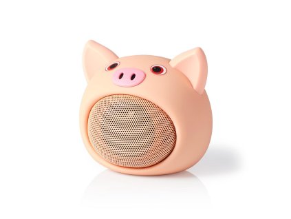 Nedis® Animaticks Pinky Pig Bluetooth reproduktor, 3 h přehrávání, Hands-Free volání (SPBT4110NC)