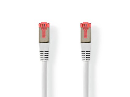 Nedis síťový kabel S/FTP CAT6, zástrčka RJ45 - zástrčka RJ45, 7.5 m, bílá (CCGT85221WT75)
