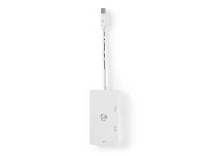 Mini DisplayPort Víceportový Kabel s Adaptérem | Mini DisplayPort Zástrčka – VGA Zásuvka + DVI-D 24+1kolíková Zásuvka + HDMI™ 2.0 Výstup | 0,2 m | Bílý