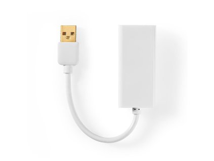 USB 2.0 Adaptér | USB-A Zástrčka – RJ45 Zásuvka | 10/100 Mbit | 0,2 m | Bílý